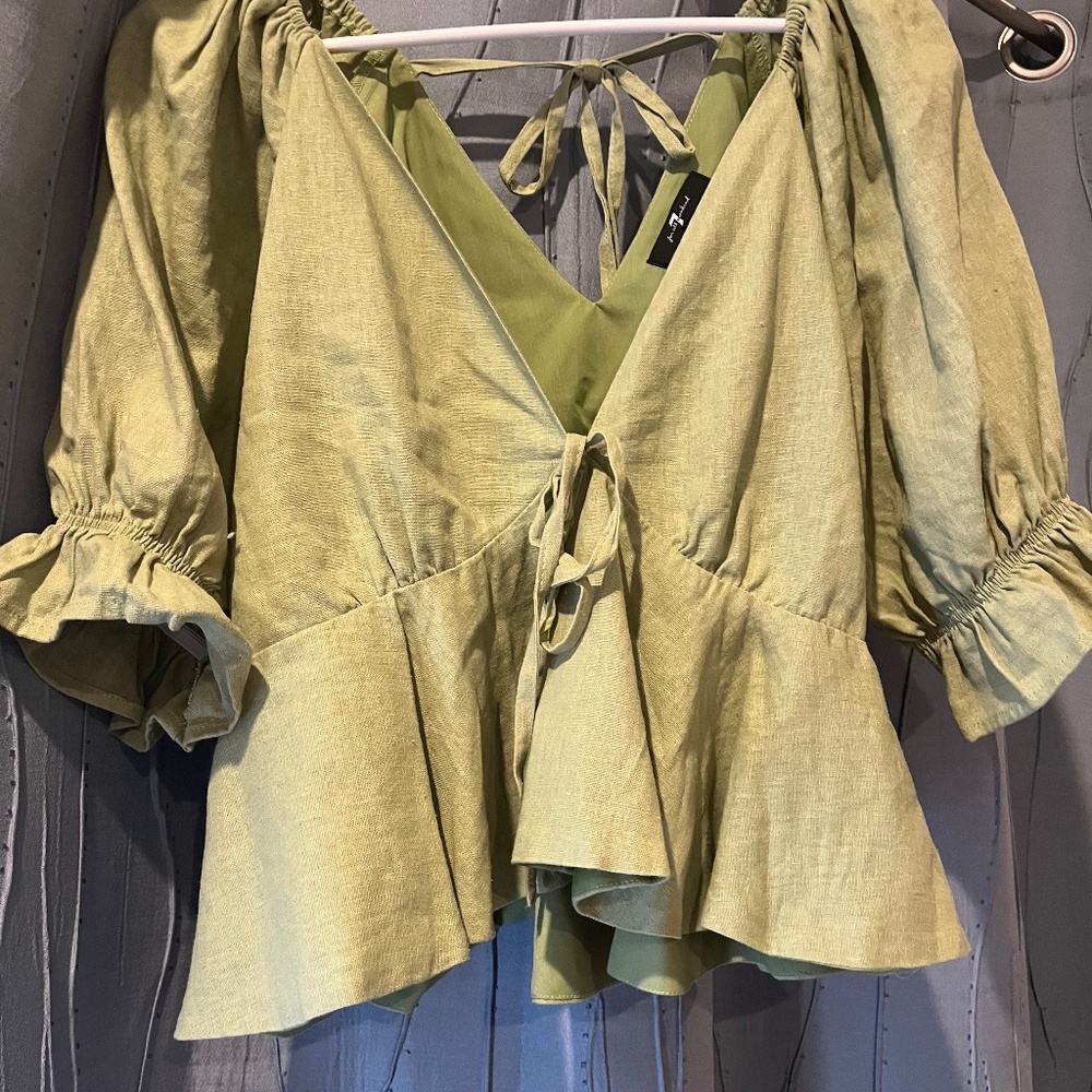 7 for all mankind green top